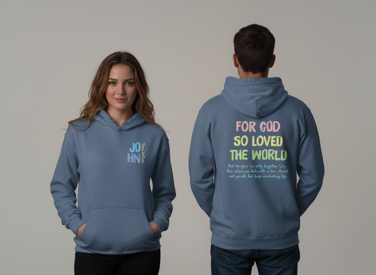 John 3:16 Two-Sided Hooded Sweatshirt