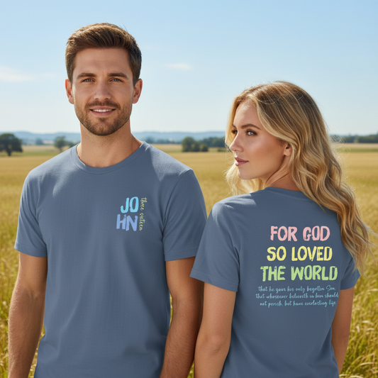 John 3:16 Two-Sided Comfort Color T-Shirt