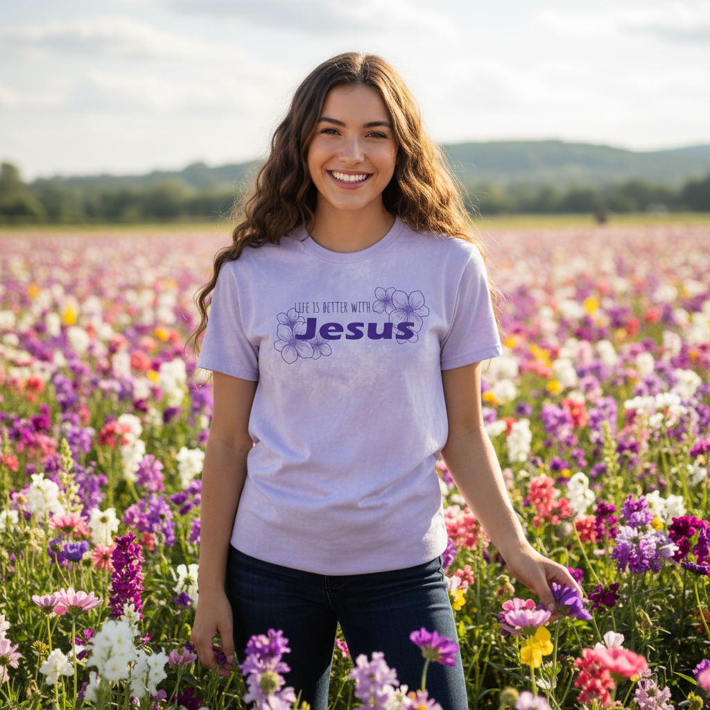 Life is Better with Jesus Comfort Color T-Shirt